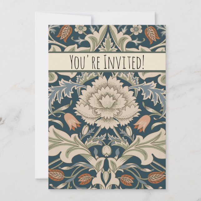 Invitation William Morris Severn Floral Garden Flower Classic (Devant)