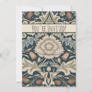 Invitation William Morris Severn Floral Garden Flower Classic