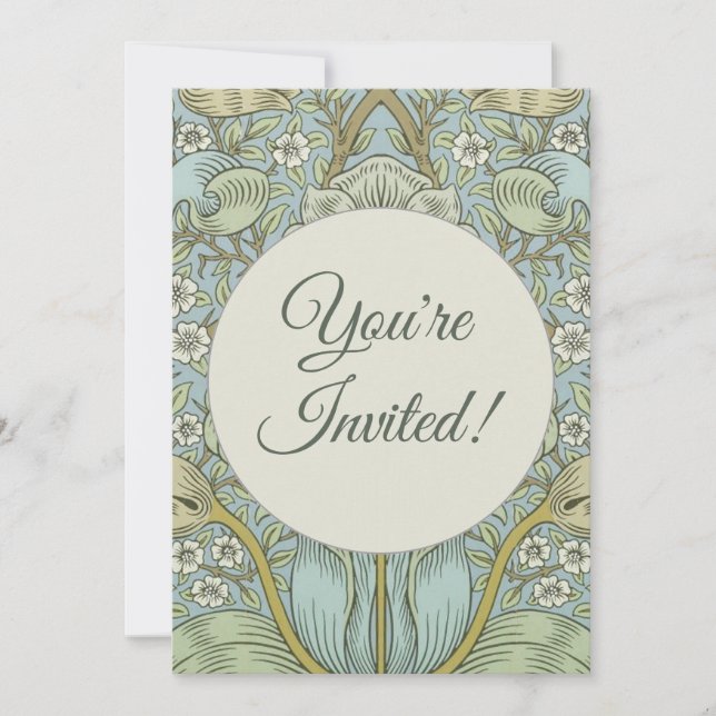 Invitation William Morris Spring Thicket : Floral antique (Devant)