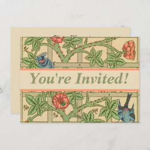 Invitation William Morris Trellis Design classique de papier
