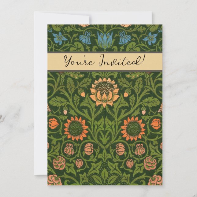Invitation William Morris Violet et Columbine Art Rug (Devant)