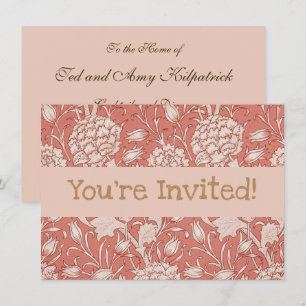Invitation William Morris Wild Tulip Classique Conception Vic