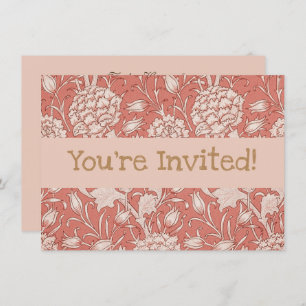 Invitation William Morris Wild Tulip Classique Conception Vic
