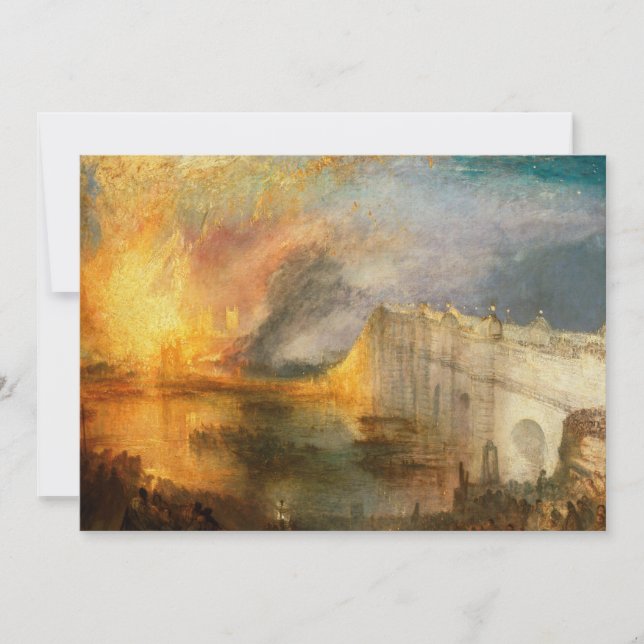 Invitation William Turner - L'incendie du Parlement (Devant)
