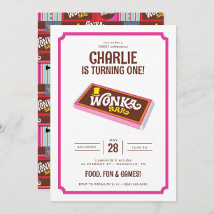 Invitation Willy Wonka & Chocolate Factory Anniversaire