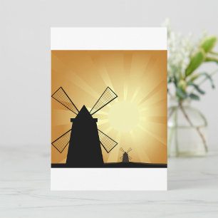 Invitation Windmills Sunrise