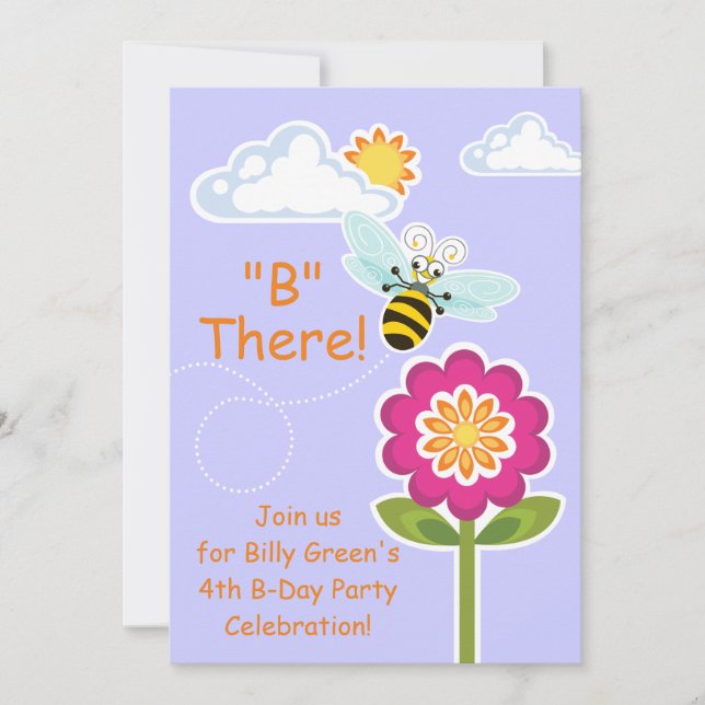 Invitation Wing-Nutz™_Bumble Bee_purple_B Là ! (Devant)