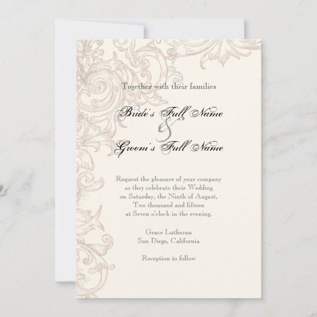 Invitation Wings of Love Mariage Collection (Devant)