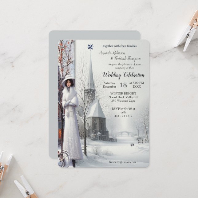 Invitation Winter Celebrations in Amsterdam (Devant/Arrière en situation)