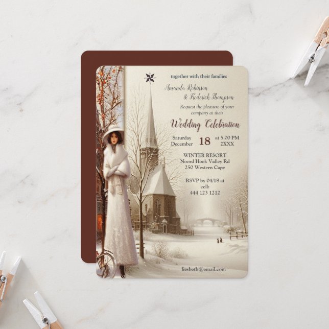 Invitation Winter Celebrations in Amsterdam (Devant/Arrière en situation)