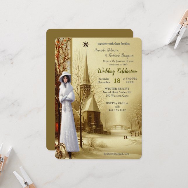 Invitation Winter Celebrations in Amsterdam (Devant/Arrière en situation)