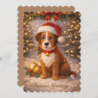 Invitation Winter cute dog