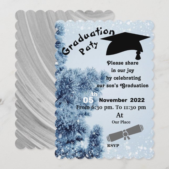 Invitation Winter Graduation  (Devant / Derrière)