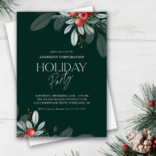 Invitation Winter Greenery Corporate Holiday Party