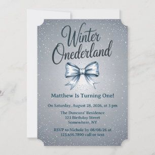 Invitation Winter Onderland Boys 1er. Fête d'anniversaire