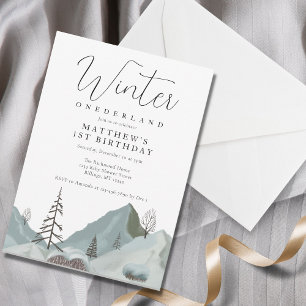 Invitation Winter Onederland 1er anniversaire fête
