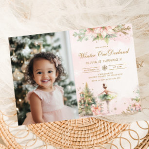 Invitation Winter Onederland Nutcracker 1ère photo d'annivers