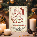 Invitation Winter Onederland Père Noël Retro Noël Party<br><div class="desc">Winter Onederland Père Noël Retro Noël Party Invitation</div>