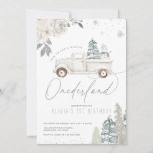 Invitation Winter Onederland Snowman 1er Anniversaire Invitat