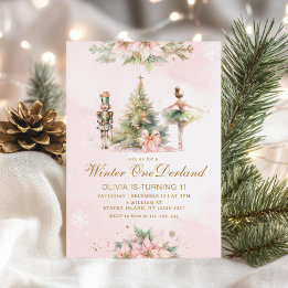 Invitation Winter Onederland the Nutcracker 1er anniversaire