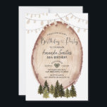 Invitation Winter Rustic Woodland Noël fête d'anniversaire<br><div class="desc">Hiver Rustic Woodland Noël Anniversaire Fête Invitation parfaite pour l'hiver</div>
