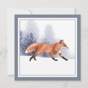 Invitation Winter Waterton Holiday Fox