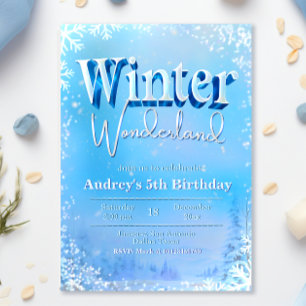 Invitation Winter Wonderland Anniversaire
