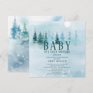 Invitation Winter Wonderland Baby Il fait froid dehors