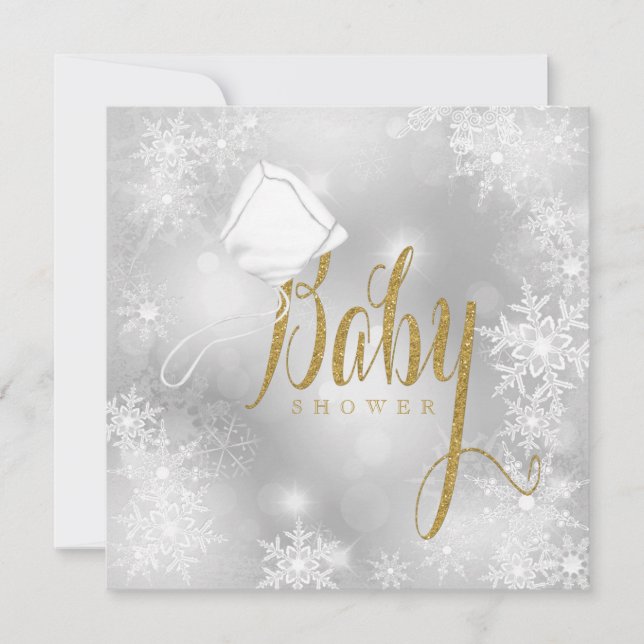 Invitation Winter Wonderland Baby shower (Devant)
