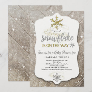Invitation Winter Wonderland Baby shower neutre pour les femm