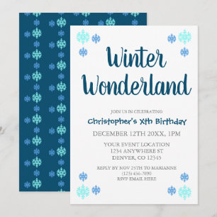 Invitation Winter Wonderland Boy Anniversaire