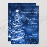 Invitation Winter Wonderland Christmas Engagement Party<br><div class="desc">Produits correspondants disponibles !  Design élégant "Winter Wonderland" mariage "Engagement Party" avec Modern Sparkling Christmas Tree in Silver & Blue,  noms personnalisés et texte de date. Impressionnez votre famille et vos amis avec ce design élégant et moderne. Entièrement personnalisable ! Facile à utiliser et facile à personnaliser.</div>