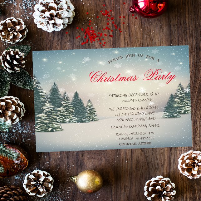 Invitation Winter Wonderland Corporate Christmas Party (Créateur téléchargé)
