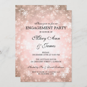 Invitation Winter Wonderland Élégante Partie d'engagement Cui