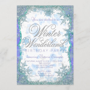 Invitation Winter Wonderland Froid Anniversaire Party