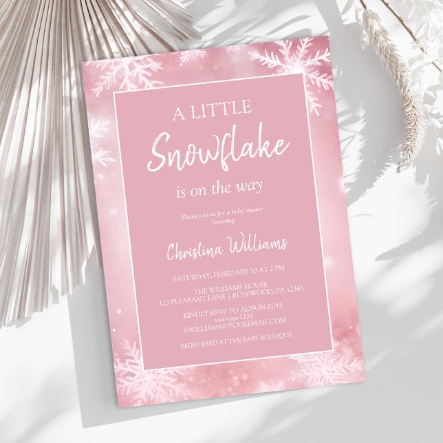 Invitation Winter Wonderland Girl Baby shower (Créateur téléchargé)