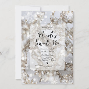 Invitation Winter Wonderland Icicle Glitz Douze Ans Sucré
