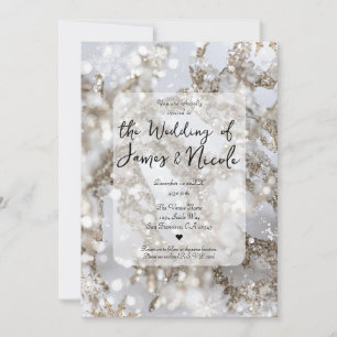 Invitation Winter Wonderland Icicle Glitz Mariage