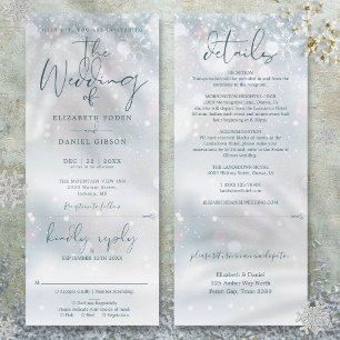 Invitation Winter Wonderland Neige Tous en un Mariage