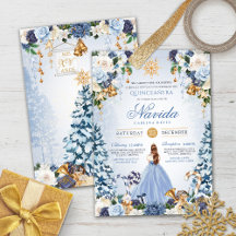 Winter Wonderland Quinceañera Bleu clair neige