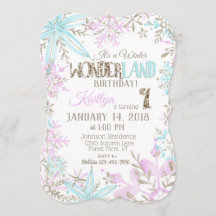 Winter Wonderland Snowflake Anniversaire