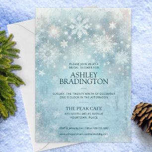 Invitation Winter Wonderland Snowflake Fête des mariées