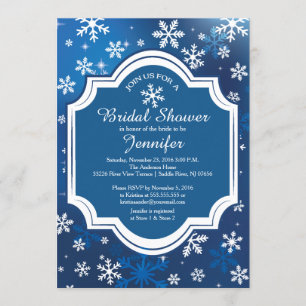 Invitation Winter Wonderland Snowflakes Fête des mariées