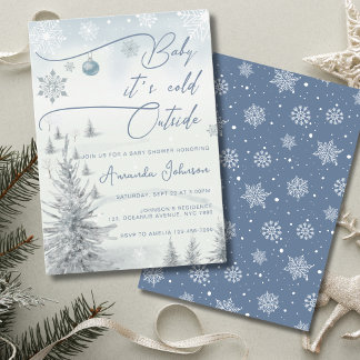 Invitation Winter Wonderland Son Froid Hors Baby shower Garço