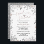 Invitation Winter Wonderland Sweet sixteen Blush Silver<br><div class="desc">Plus Moderne Floral Invitations d'anniversaire dans le Little Bayleigh Store!</div>