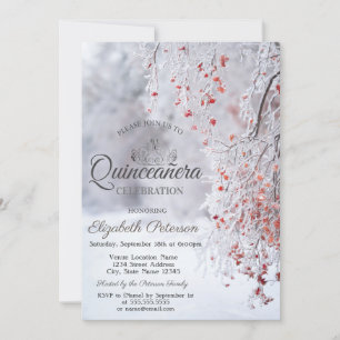 Invitation Winter Wonderland Tiara, Quinceañera