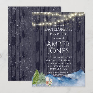 Invitation Winter Wonderland   Watercolor Bachelorette Party