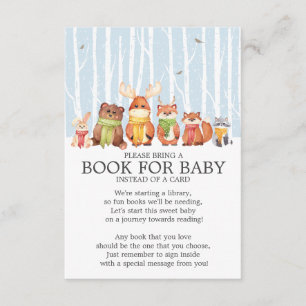 Invitation WinterWoodland Animals Boys Shoys Book for Baby
