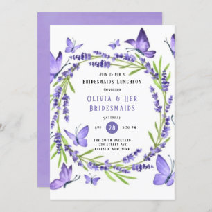 Invitation Wisteria & Papillons Bridesmaiers Déjeuner
