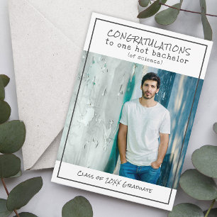 Invitation Witty Bachelor of Science Photo Graduation Party